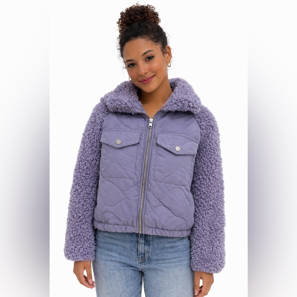 Universal Thread Lilac Teddy Jacket